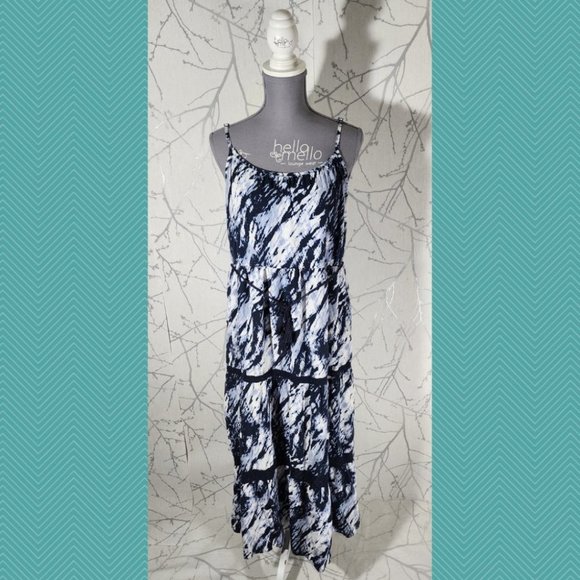 Love & Legend Tie Dye Printed Tiered Strappy Maxi Dress - Picture 1 of 5